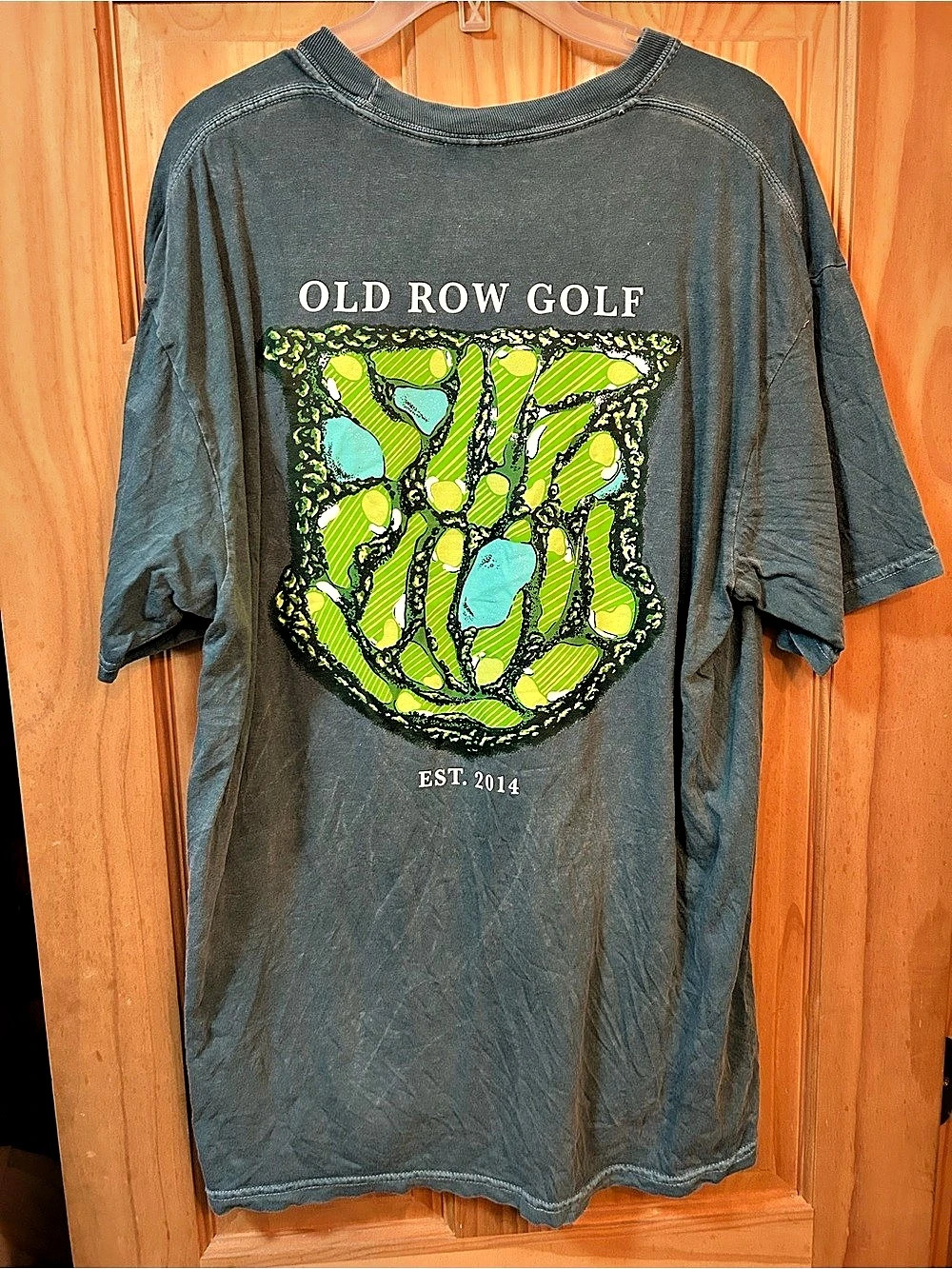 Comfort Colors Old Row Golf Graphic Golf Tee Blue Size XL